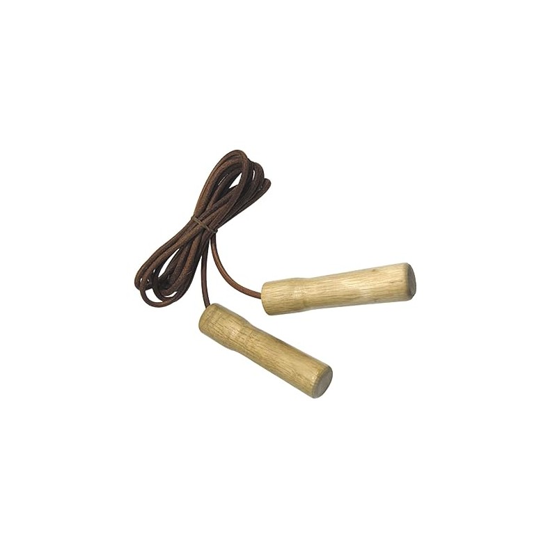 Tunturi Unisex Jump Leather Skipping Rope, Brown, One Size