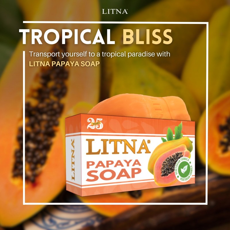 No Brand LITNA Papaya Soap Whitening 90g.