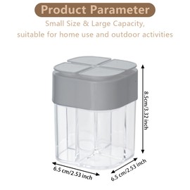 4pcs Spice Jars, DSIOHFEI 4 in 1 Salt and Pepper Shakers with Flip Top Cap, Portable Seasoning Container for Outdoor, Camping, BBQ, Spice Containers for Salt, Sugar, Pepper, Cumin