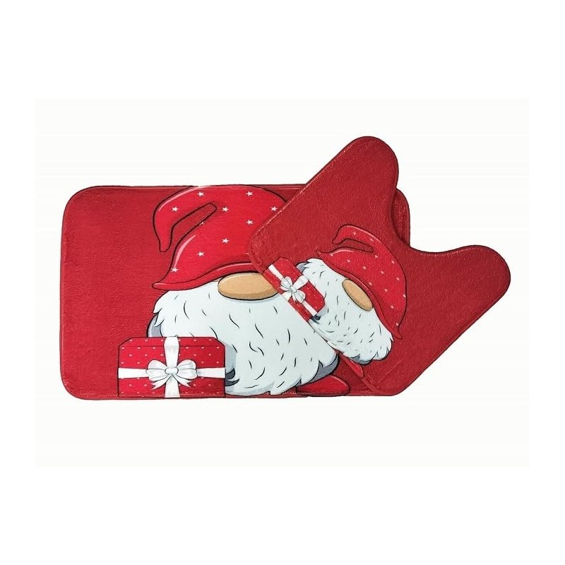 London Dream 2 Piece Christmas Festive Memory Foam Bath Mat
