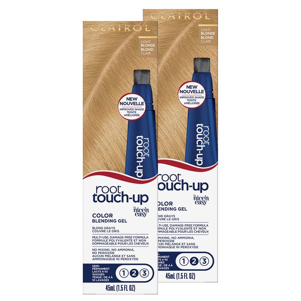 Clairol Root Touch-Up - Gel de mezcla semipermanente para el cabello, 8 rubios, paquete de 2