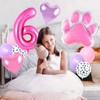 Yoehlon Pink Dog Paw Birthday Balloons, 12 PCS, Paw Print