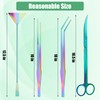 Liveek Aquarium Aquascape Tools Kit, 4 in 1 Anti-Rust Aquatic