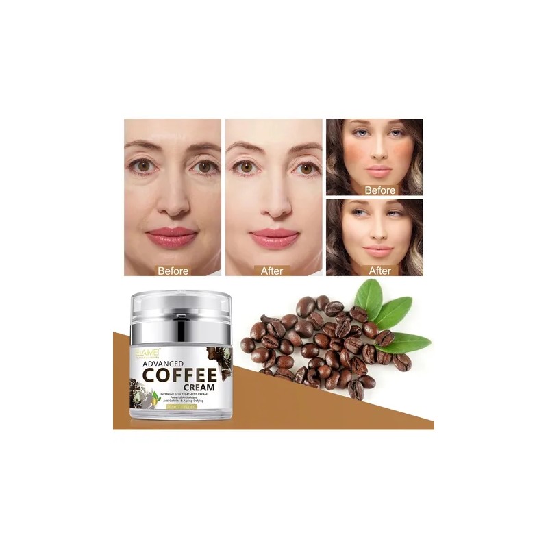 Crema Facial Extracto Natural Café Antioxidante Aclarante