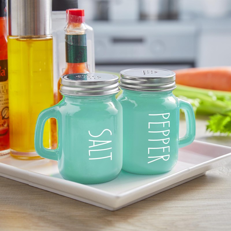 Turquoise Salt and Pepper Shakers Set - Teal Kitchen Decor