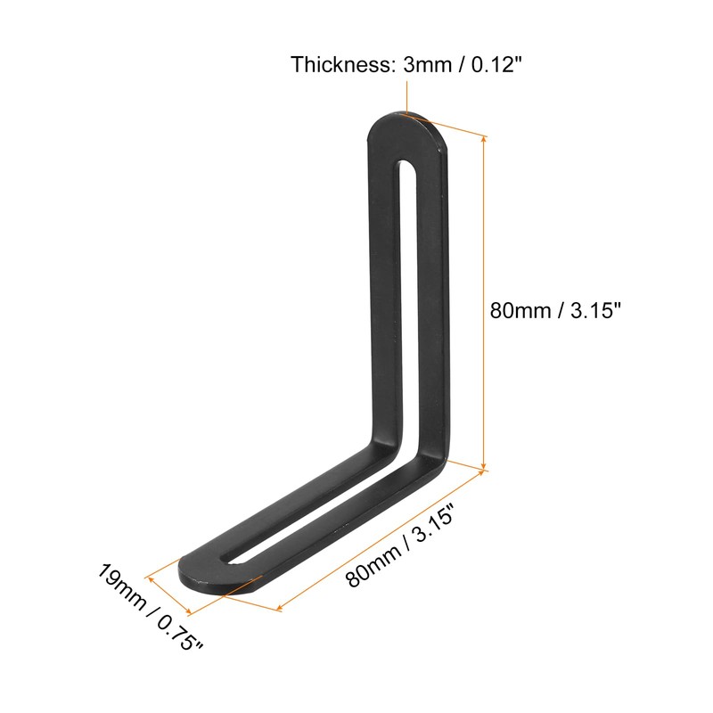 sourcing map Adjustable Corner Code, 4Pcs 80x80mm - Stainless Steel