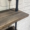 THRONKENGER Industrial Pipe Shelf,Rustic Floating Shelves with Wood Plank,Farmhouse Kitchen
