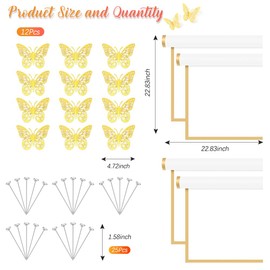White Bouquet Wrapping Paper, 20 Sheets Flower Wrapping Paper With 25 Pcs Flower Diamond Pins and 12 Pcs Gold Butterfly Decorations, Gift Wrapping Paper, White Floral Wrapping Paper, Floral Paper