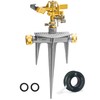 Morvat 1/2 Inch Brass Impact Sprinkler, Adjustable 0-360 For Watering