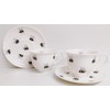 Rainbow Decors Bees 2 Tea Cups 2 Saucers Fine Bone