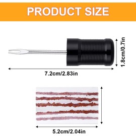 Yeanifeana Kits de reparación de neumáticos de Bicicleta Tubeless, Incluye la Herramienta de Enchufe de Bote de Almacenamiento con enchufes, 5 Tiras de tocpara los neumáticos de Carretera (2)