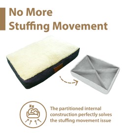 Ellie-Bo Small Dog Bed Cover for 24-inch Dog Cage/Crate - Blue Faux Suede/Sheepskin