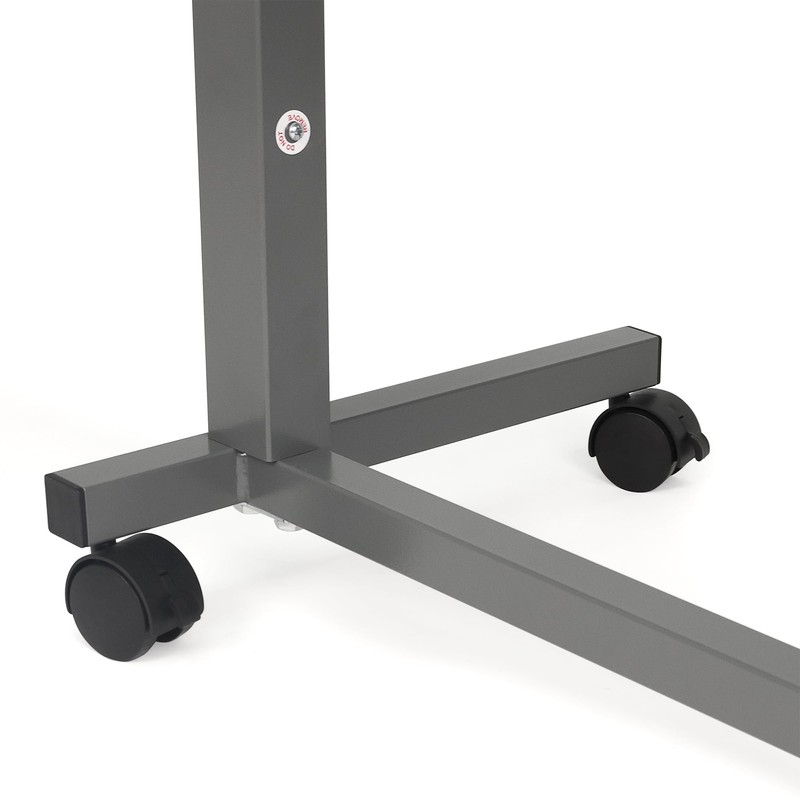 Vaunn Medical Pneumatic Adjustable Overbed Bedside Table with Wheels (Hospital
