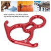 Descender Gear Aluminium Alloy 40KN Pulling Force Ox Horn Shaped