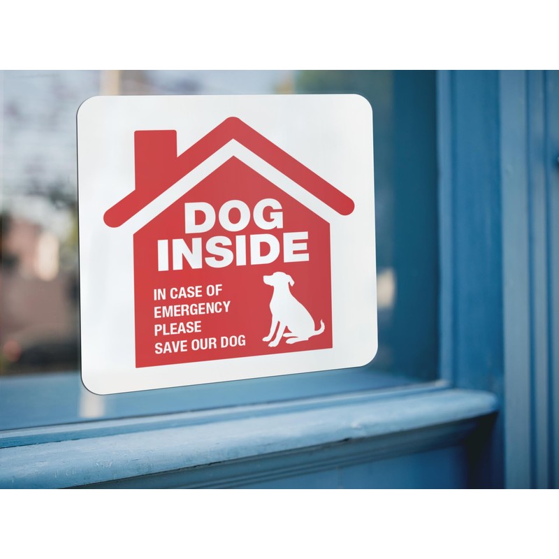 Sticky Expressions | Dog Inside Sticker (4 Pack), Size 3.5x3.5
