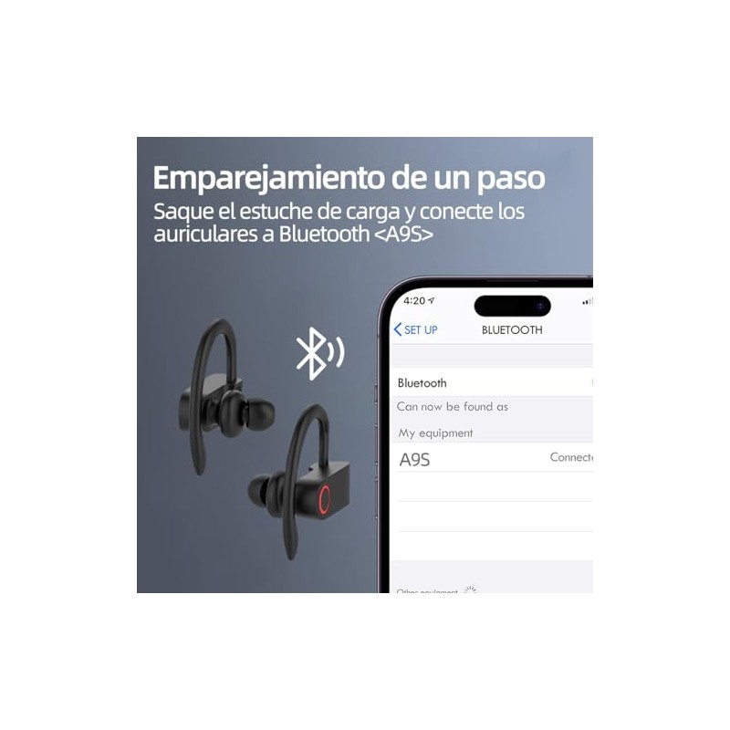 Audifonos Inalambricos, Audífonos Bluetooth 5.3 con Pantalla Digital LED,Estéreo HiFi