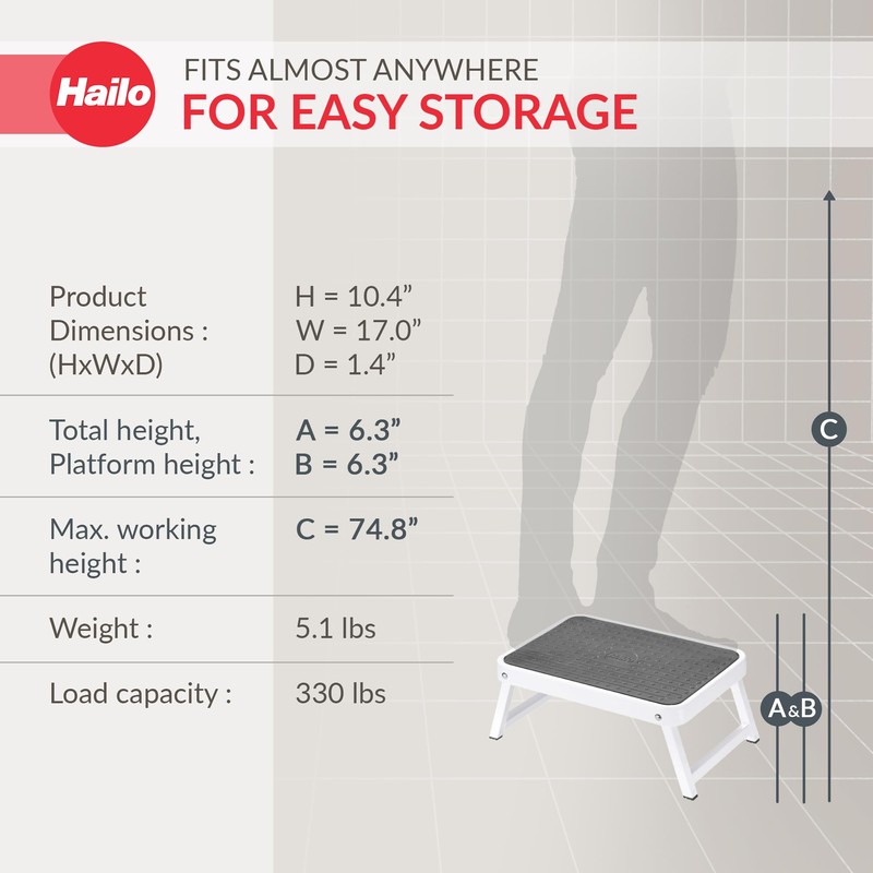 Hailo OneStep | Steel step | One large step with