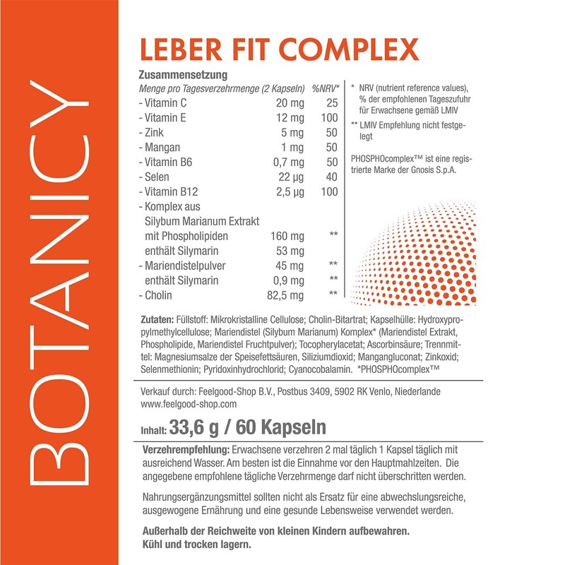 Leber Fit Complex, High-dose Complex from the Brand Raw Material