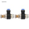 2pcs Tube Air Flow Speed Controller Pipe Pneumatic Fitting Regulator