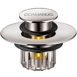 COAMANUG Bathtub Stopper | Pop-up Tub Stopper with Strainer, Shower Drain Hair Catcher | Bathroom Drain Plug | Drain Protector for 1-1/2 to 1-3/4" Bath Drain Hole
