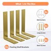L Shelf Brackets 10 inch, Gold Heavy Duty Iron Shelf