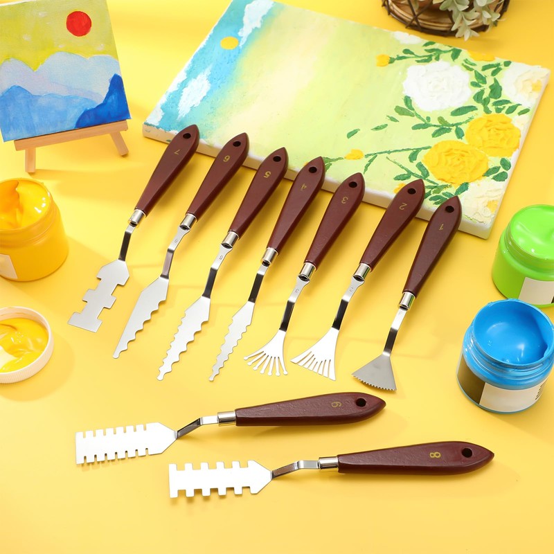 Lasnten 27 Pcs Palette Knife Set Stainless Steel Painting Knife