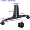 EBAKIN 2 Packs Room Divider Screen Holder Movable Wheel Thickened