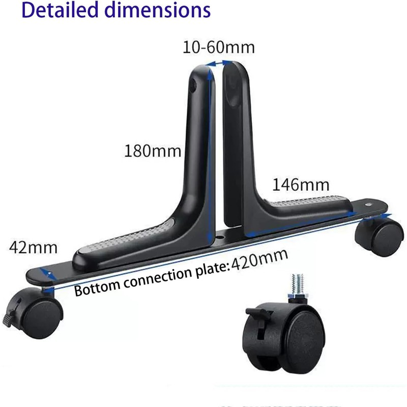 EBAKIN 2 Packs Room Divider Screen Holder Movable Wheel Thickened