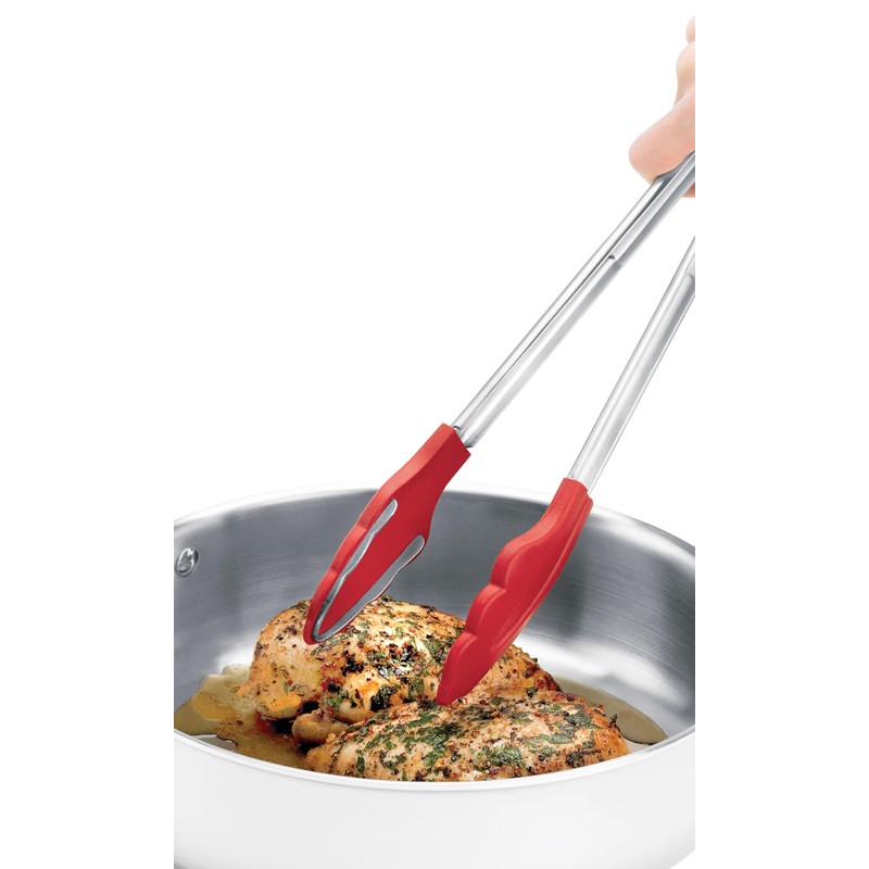 Cuisipro 歯付シリコントング24cm レッド 74 717705