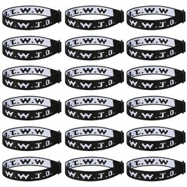 18PCS WWJD Christian Bracelet Pack for Women Men, Jesus Gifts Bracelets Bulk, WWJD Bracelets - What Would Jesus Do Bracelet, 18 Black