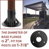 Cskunxia 1PC Round Posts Base Bracket 2" Base Flange Chain