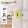 SHINY HANDLES Antique Crystal Door Knobs, Passage Door Knob Polished