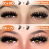 Lash Clusters Kit Volume Fluff Extensions 621Pcs Individual Cluster