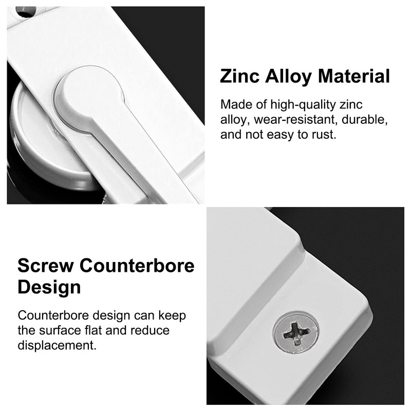 UFURMATE Window Sash Lock, 2Pcs Zinc Alloy Sliding Window Locks