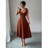 Vestido Informal De Fiesta Con Cinturón Para Mujer