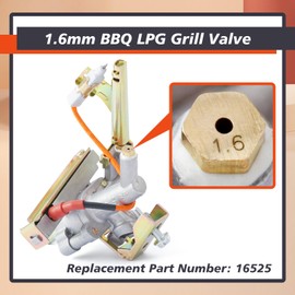 Mhrxusd 1.6mm Gas Grill Valve Replacement Parts Compatible with Bull Angus Brahma(2007 and Newer) Series, BBQ Thrower Valve LPG Main Burner Igniter Assembly Replace 16525