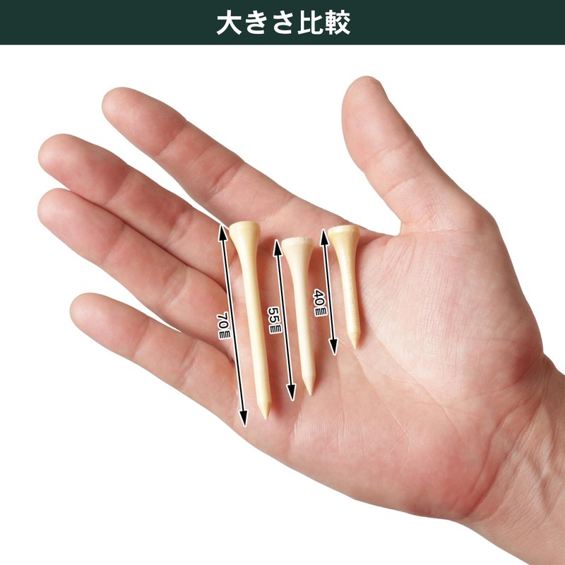 Tabata Golf Tee, Wooden Tee, Wood, Large Capacity, Golf Tee,
