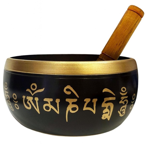 Home Genie Brass Tibetan Singing Bowl with Wooden Mallet |