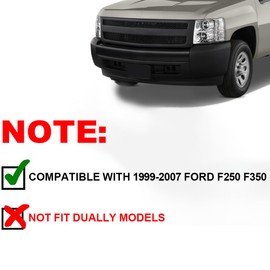 PIT66 Fender Flares, Compatible With 1999-2007 Ford F250 F350 Super Duty(ONLY Fit Styleside Models), Black Factory Style Wheel Flares Set, 4 Pcs