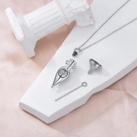 YFN Tree of Life Urn Necklace for Ashes Sterling Silver Star of David Cremation Pendant Jewish Keepsake Jewelry for Women Men Hebrew Gifts For Hanukkah