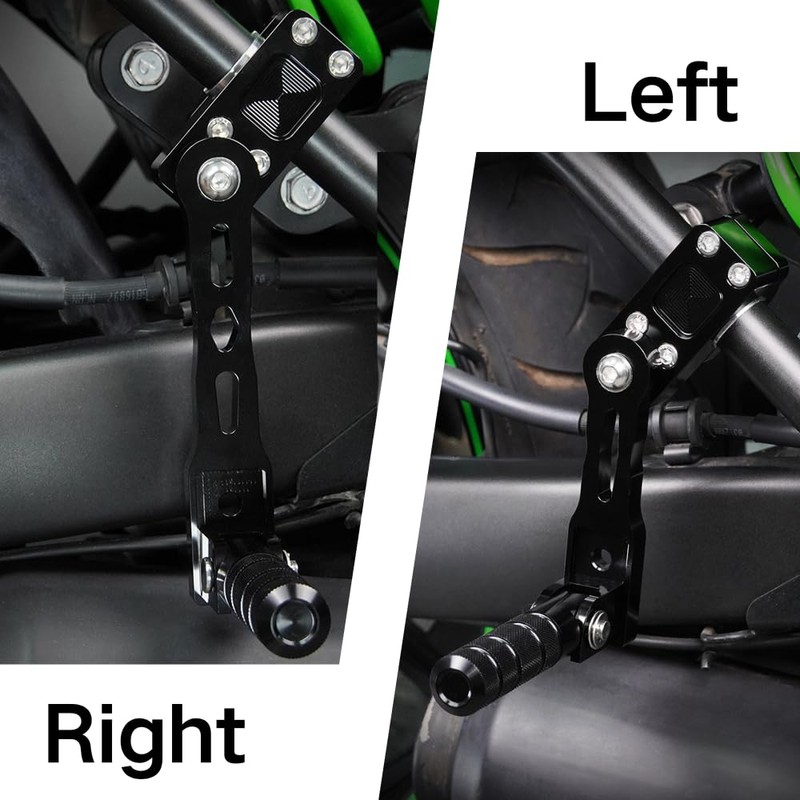 Xitomer Adjustable 22-28mm Black Aluminum Passenger Footpegs for Vulcan 650