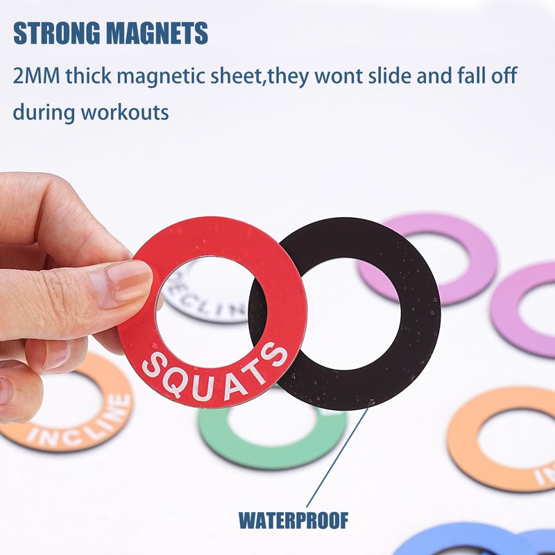 Power Squat Rack Barbell Magnetic Position Markers Reminders Label for
