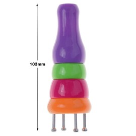 E-outstanding French Knitter Plastic Handy Yarn Wool Knit Knitter 4 Peg Prong Knitting Doll Craft Loom Rope Maker for DIY Craft