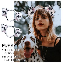 EUPSIIU 2 Pcs Animals Headband, Dog Ears Headband, Cartoon Hair Hoop Animal Headwear, Cartoon Hairband Dog Ears Puppy Headbands, Puppy Headpiece, for Cosplay Xmas Party Prop Clothing