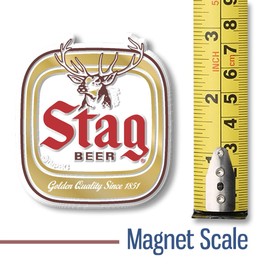 Stag Beer Logo Magnet by Classic Magnets, Collectible Gifts Made in The USA, 2.5" x 2.8"