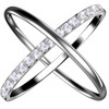 SZJCLTD 2 Pack 14K Gold Plated Stackable Rings Compatible with