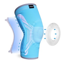 KUBAO Volleyball Knee Pads Adult Weight Lifting Knee Sleeves For Women Workout Knee Sleeves Men Squat Knee Sleeves Men Knee Pads For Snowboarding Knee Braces For Knee Pain Women Blue M