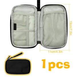 Rumyve Small Travel Cable Bag, Travel Cable Storage Bag, Mobile Power, Zipper Bag Black, Electronic Accessories Universal Carry Small Kit, Charger, Hard Disk