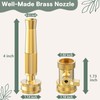 Twinkle Star Heavy-Duty Brass Adjustable Twist Hose Nozzle, High Pressure