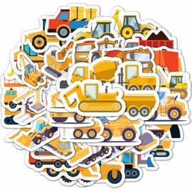 100 Pcs Construction Stickers - Construction Birthday Party Supplies - Construction Party Favors - Construction Laptop Decals - Construction Party Decorations Construction Toys